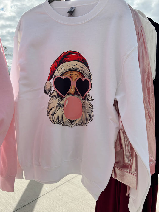 Bubble Gum Santa Sweatshirt